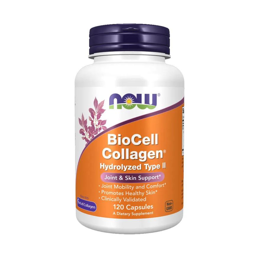 Now Foods Colágeno Biocell Hydrolyzed Tipo2 120Cáp Importado
