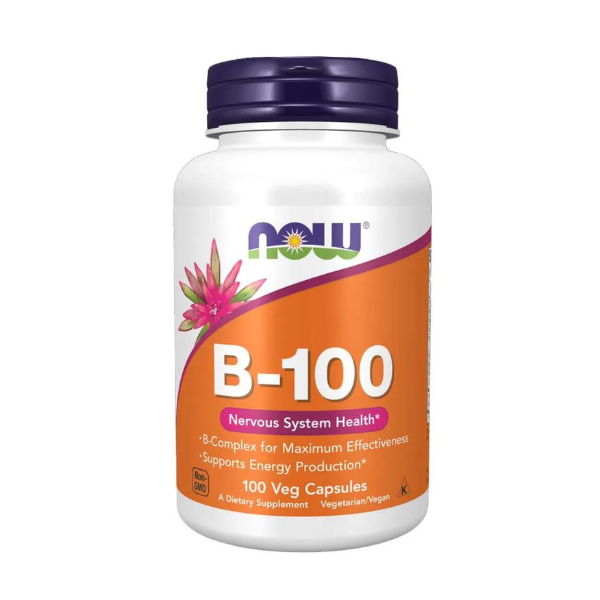 Now Foods Vitamina B-100 Complexo B 100Cáps Importado