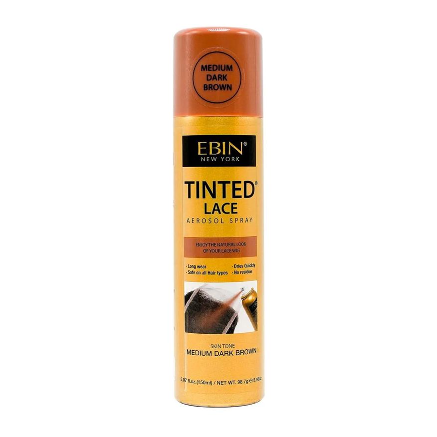 Ebin Spray Tintura Peruca Renda 150ml Marrom Dark Médio