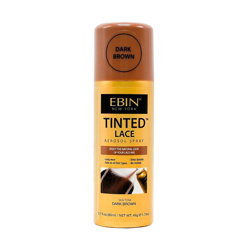 Ebin Spray Tintura Renda Peruca 80ml Marrom Dark
