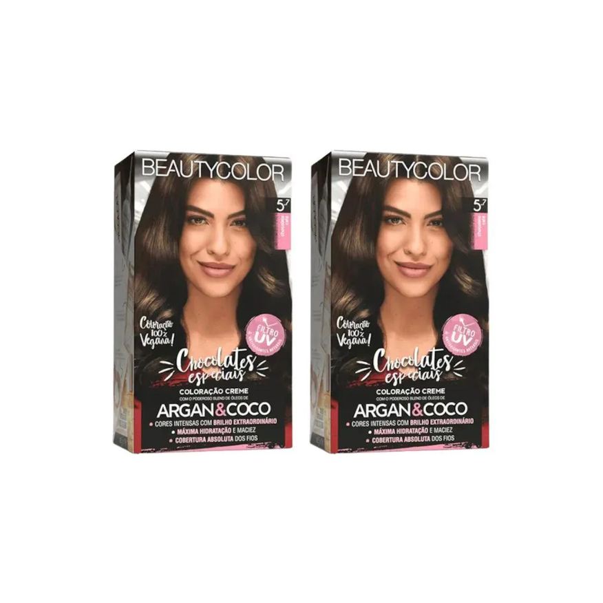 Beauty Color Coloraçao 5.7 Chocolate Cafe - Kit C / 2un