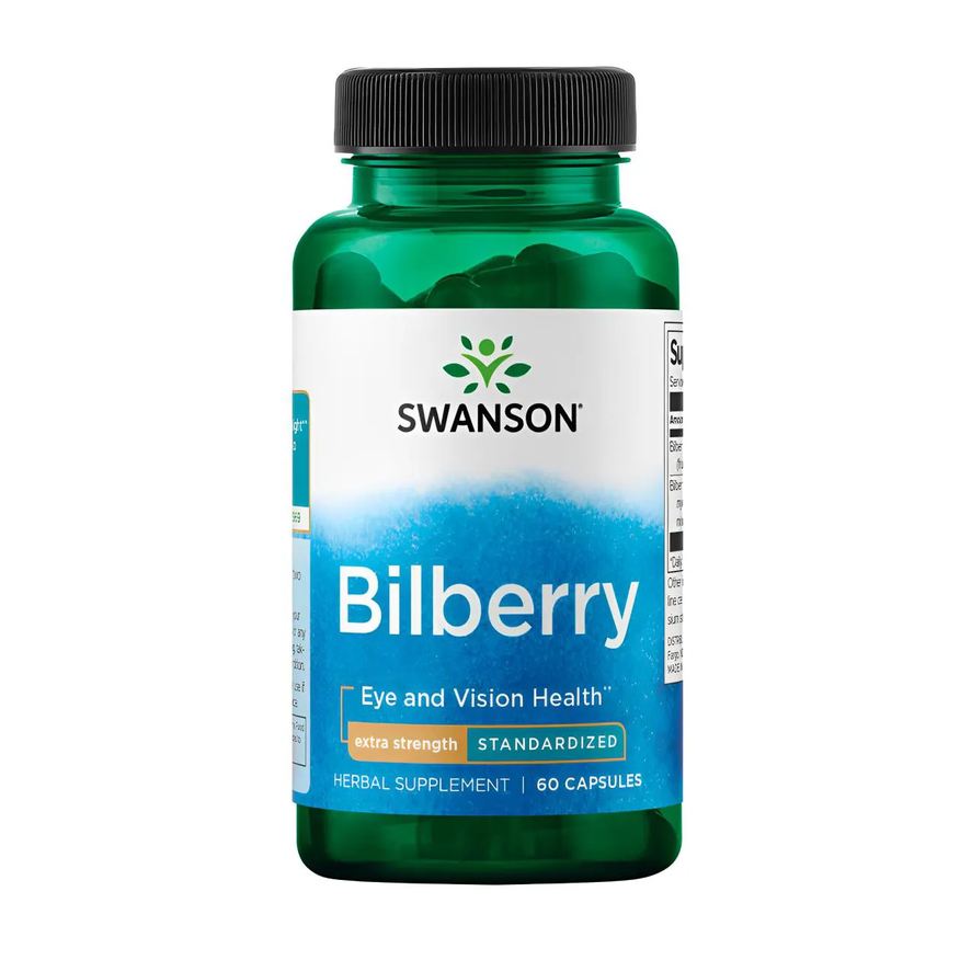 Swanson Extrato Mirtilo Bilberry 60 Cápsulas Importado