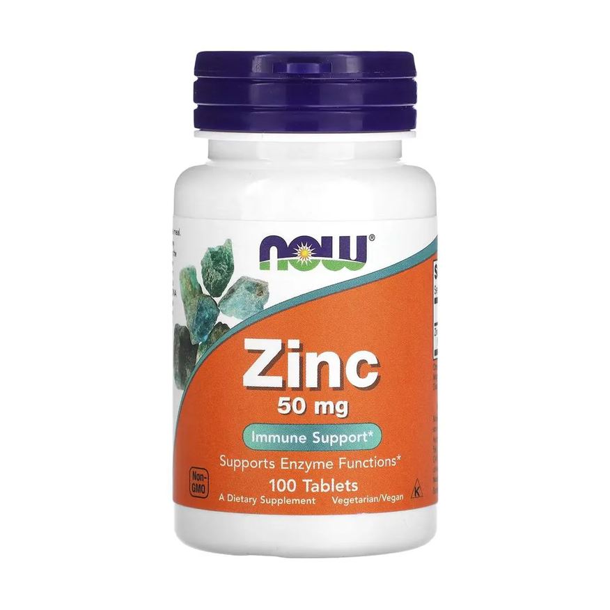 Now Foods Gluconato de Zinco 50mg 100 Tablets Importado