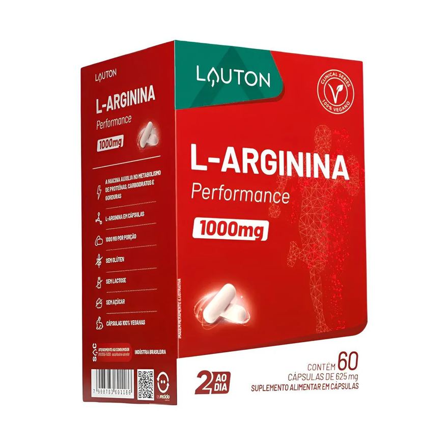 Lauton L-Arginina + Niacina 60 Cápsulas