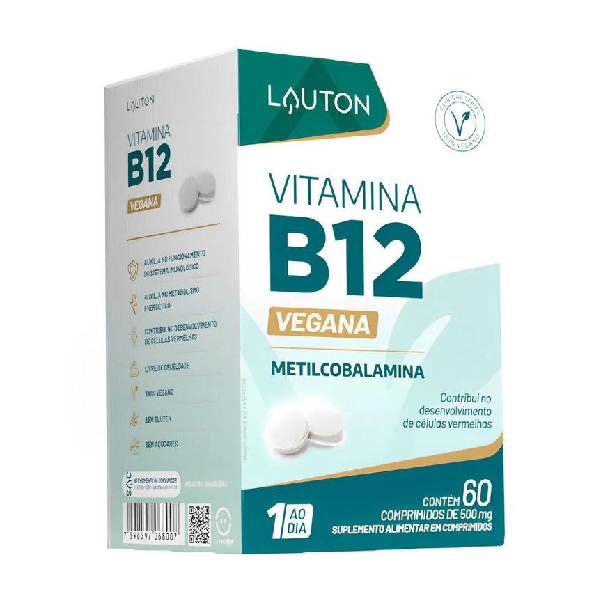 Lauton Vitamina B12 Metilcobalamina 60 Comprimidos