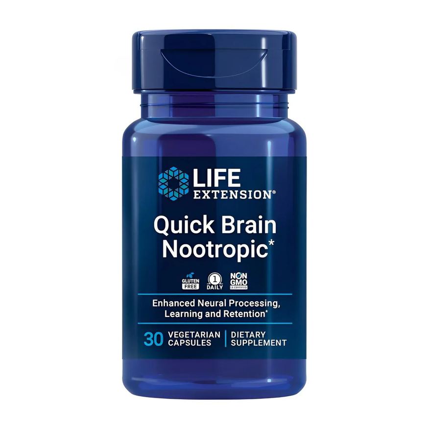 Life Extension Nootrópico Quick Brain 30 Cápsulas Importado