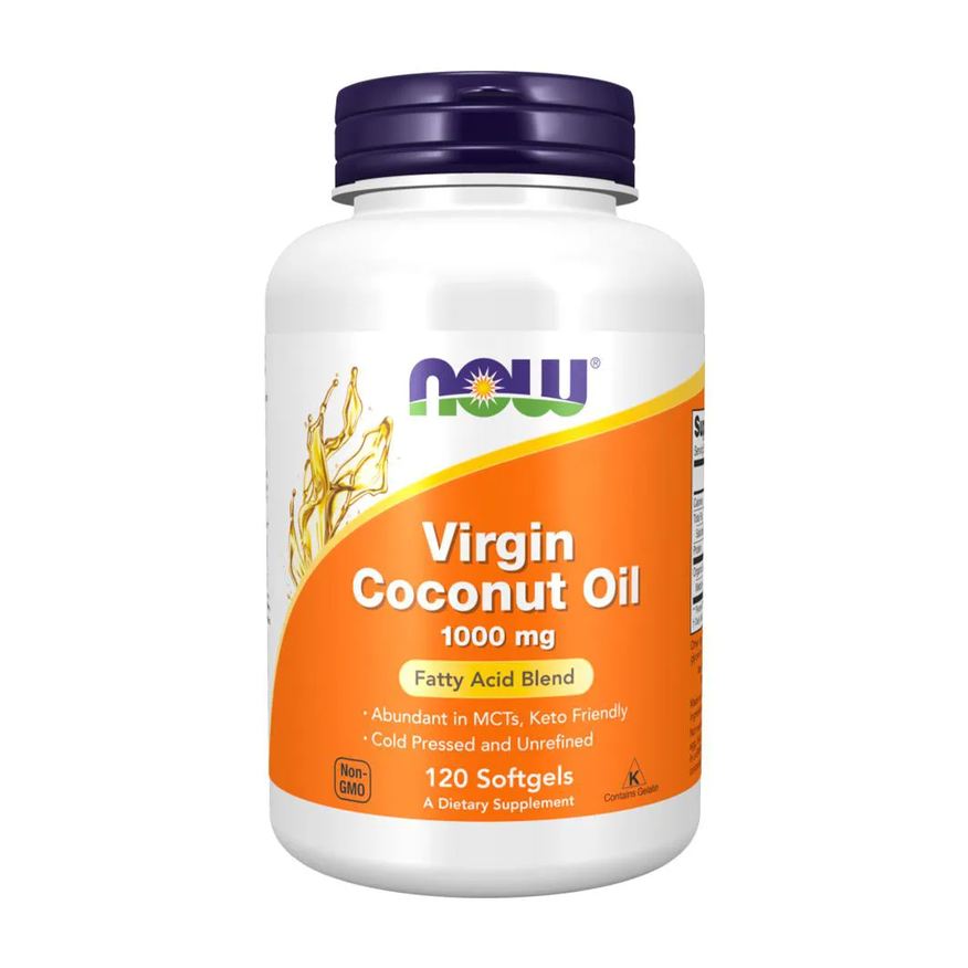 Now Foods Óleo de Coco Virgem 1000mg 120 Soft Importado