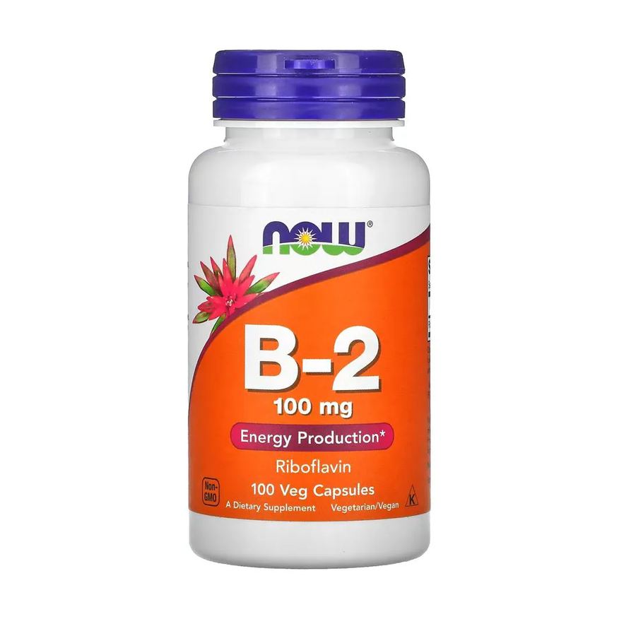 Now Foods Vitamina B-2 100mg Riboflavina 100 Cápsulas Importado