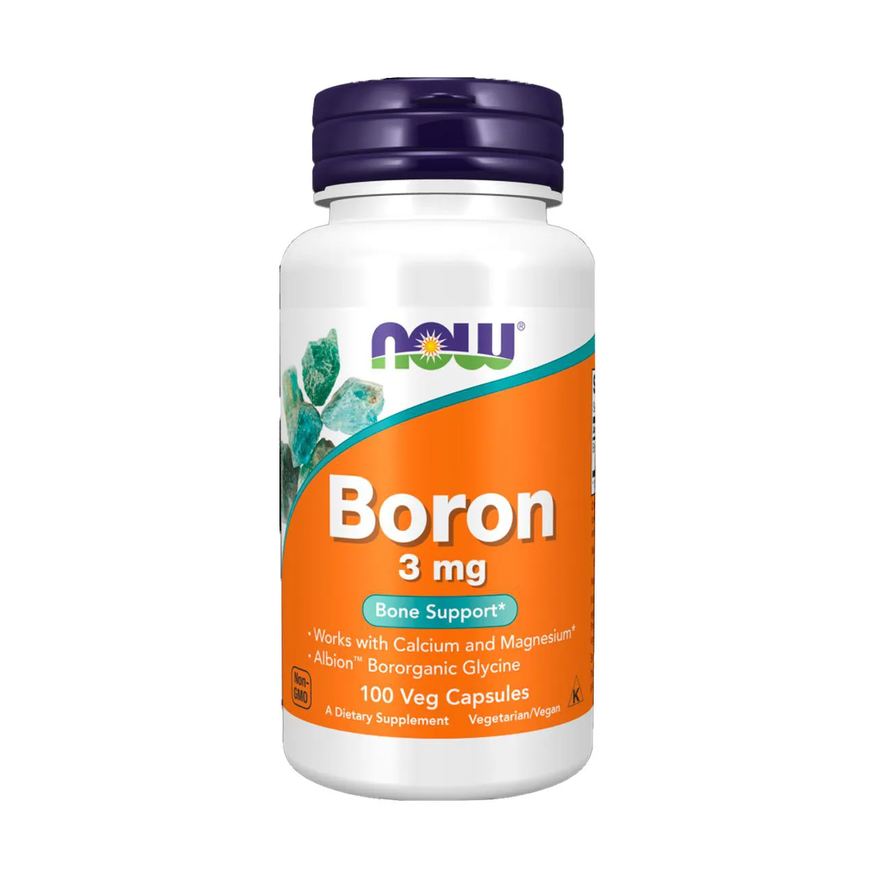 Now Foods Boron 3mg 100 Cápsulas Importado