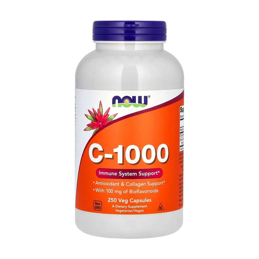Now Foods Vitamina C-1000mg Bioflavonóides 250Cáps Importado