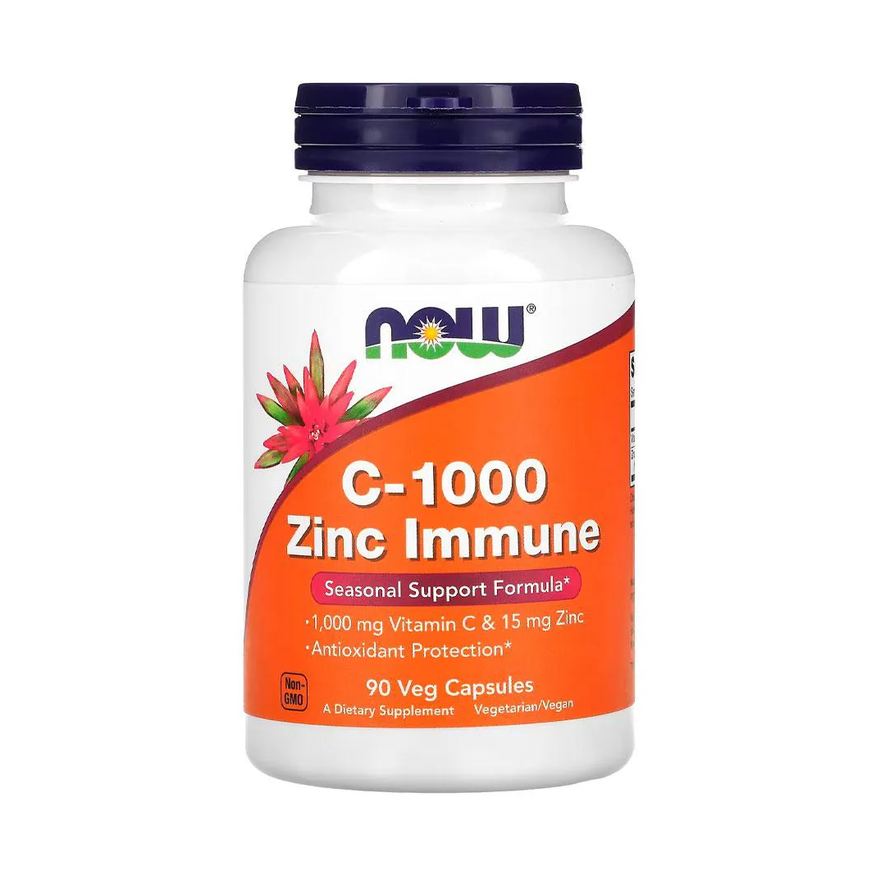 Now Foods Vitamina C-1000 Zinco Immune 90 Cápsulas Importado