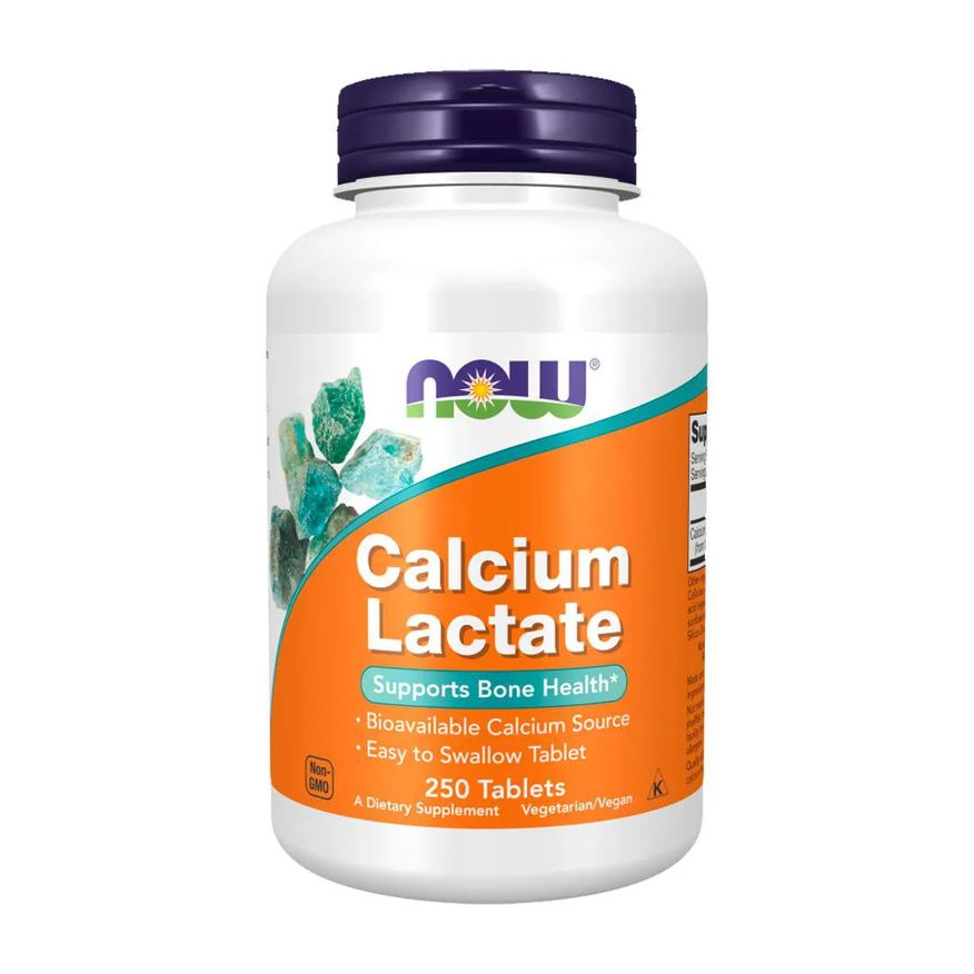 Now Foods Cálcio Lactado 250 Tablets Importado
