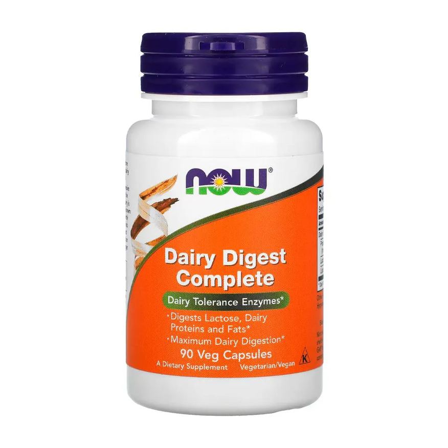 Now Foods Dairy Digest Completo 90 Cápsulas Importado