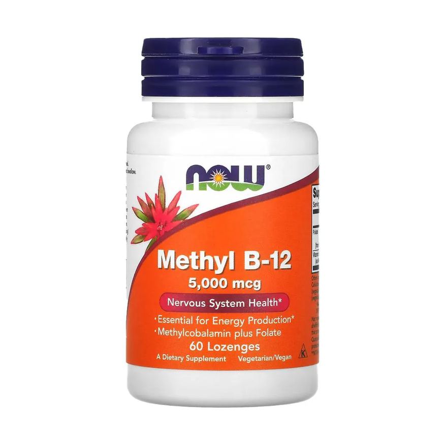 Now Foods Metil B-12 5.000mcg Methyl 60 Pastilhas Importado
