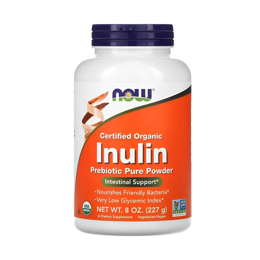 Now Foods Inulina Pó Puro Prebiótico Orgânico 227g Importado