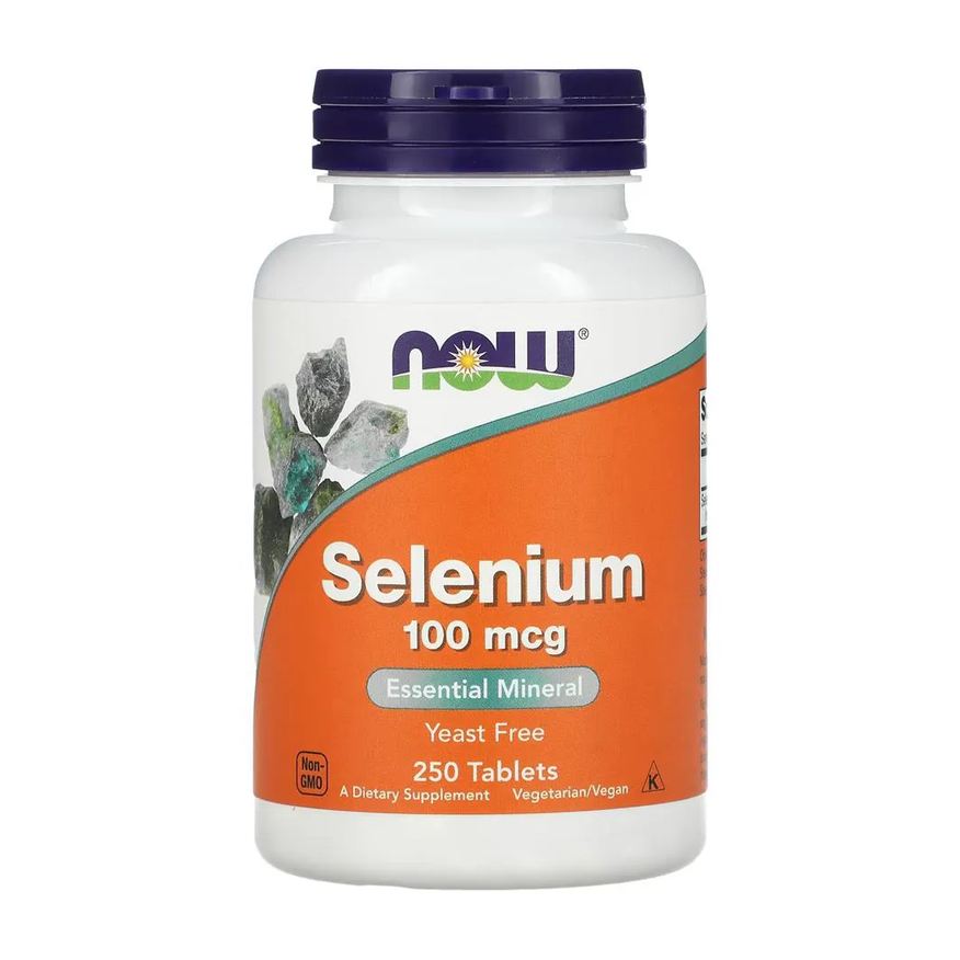 Now Foods Selênio 100mcg Selenium 250 Tablets Importado