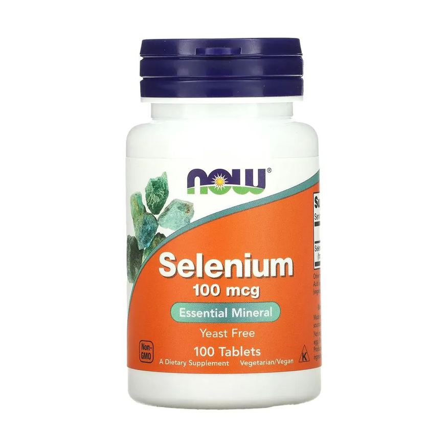 Now Foods Selênio 100mcg Selenium 100 Talets Importado