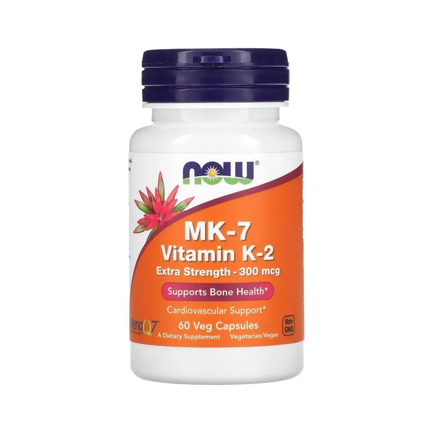 Now Foods MK-7 Vitamina K-2 300mcg 60 Cápsulas Importado