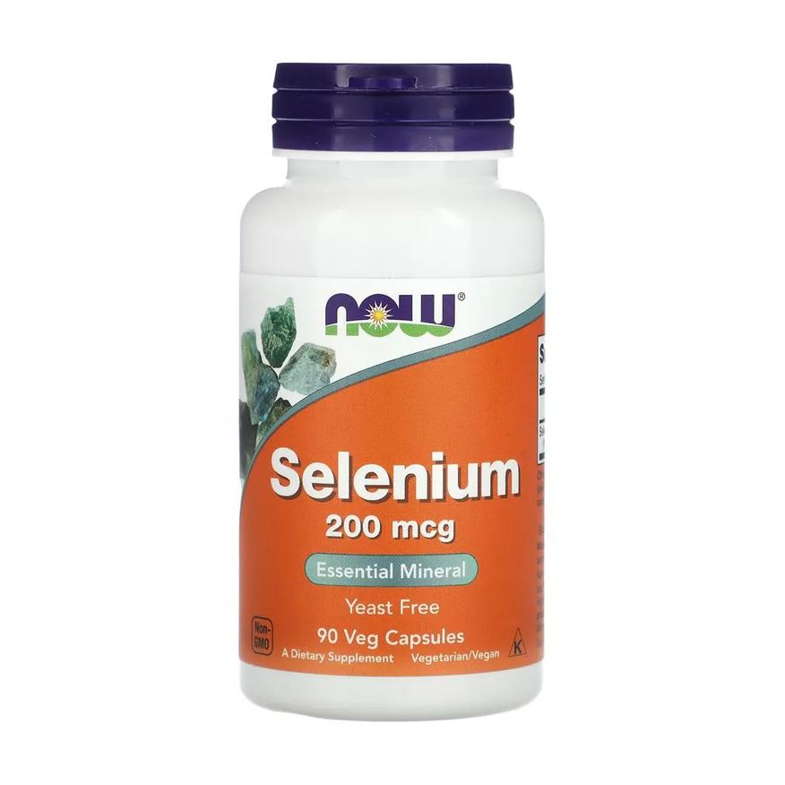 Now Foods Selênio 200mg Selenium 90 Veg Cápsulas Importado