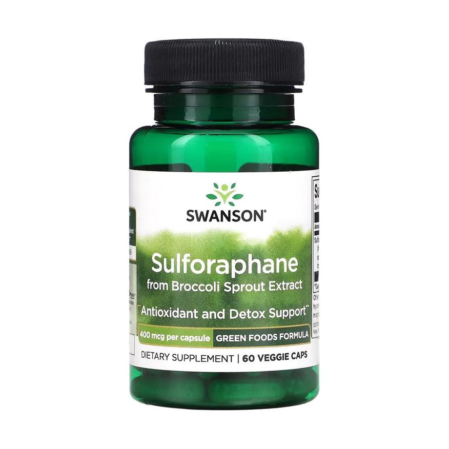 Swanson Sulforafano de Brócolis 400mcg 60 Cápsulas Importado