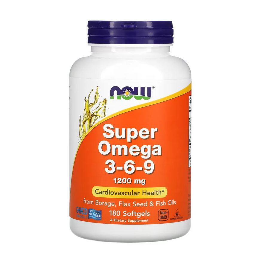 Now Foods Super Ômega 3-6-9 1200mg 180 Soft Importado