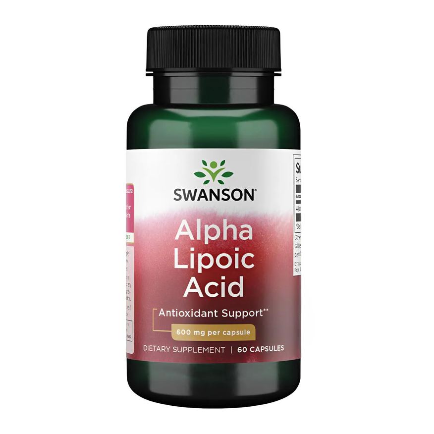Swanson Ácido Alfa Lipóico (ALA) 600mg 60 Cápsulas Importado