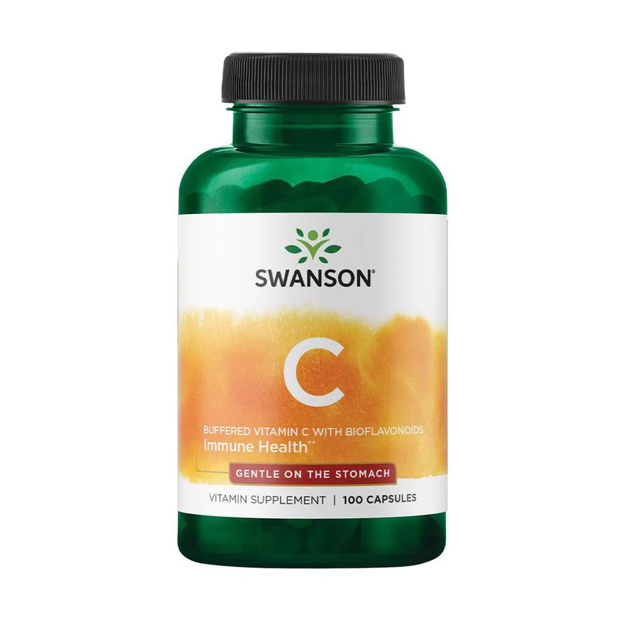 Swanson Vitamina C Tamponada 500mg 100 Cápsulas Importado