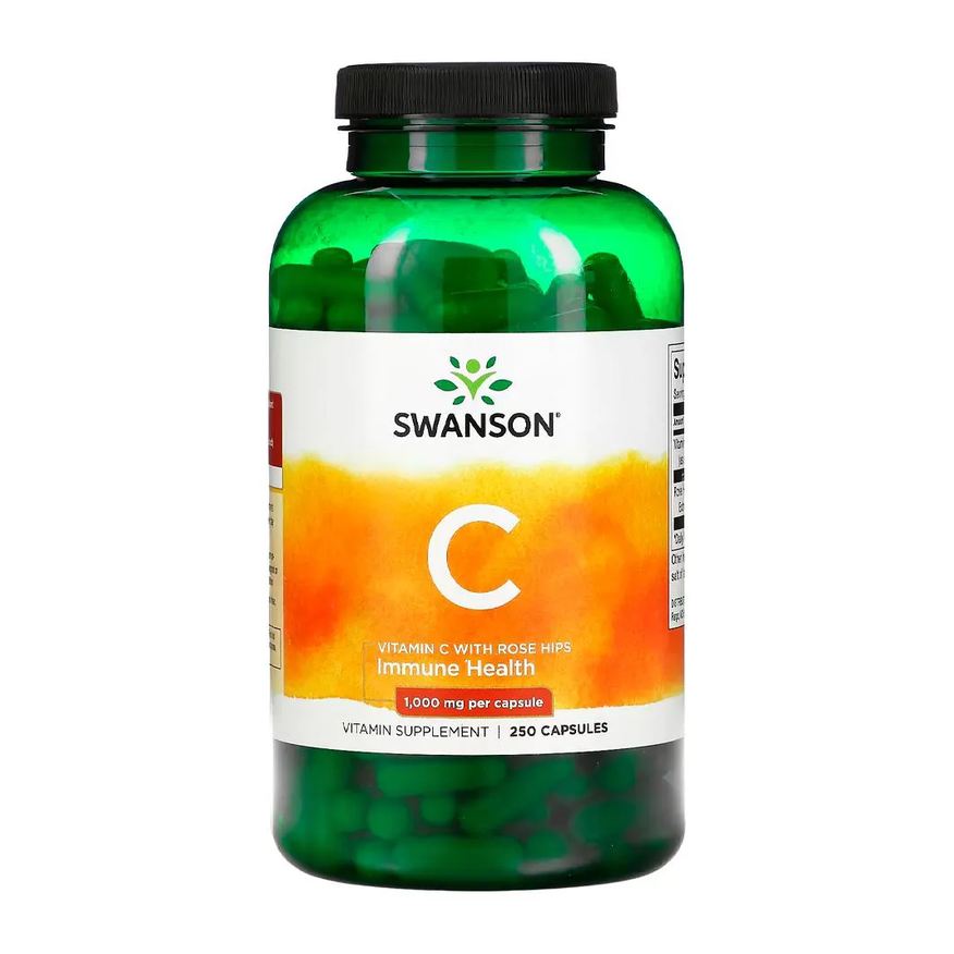 Swanson Vitamina C-1000 e Rosa Mosqueta 250Cap Importado