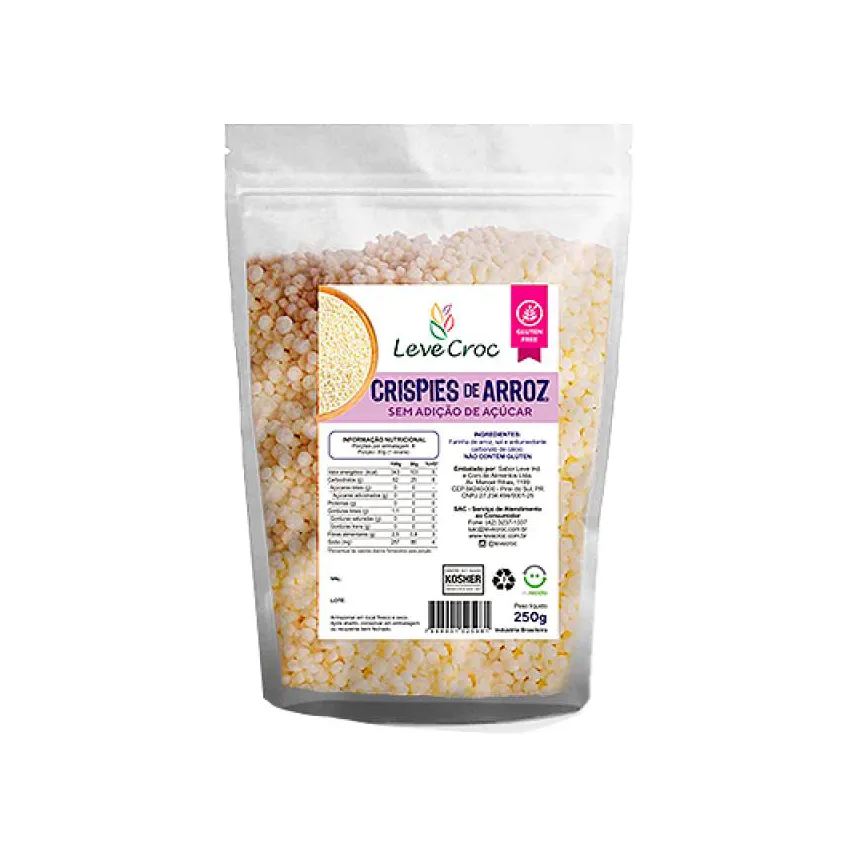 Leve Croc Crispies de Arroz Natural Sem Glúten 250g
