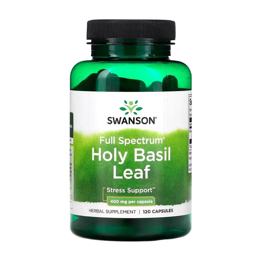 Swanson Folha Manjericão Sagrado 400mg 120Caps Importado