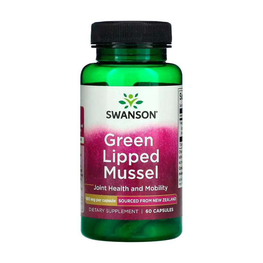 Swanson Mexilhão Lábios Verdes 500mg 60 Cápsulas Importado