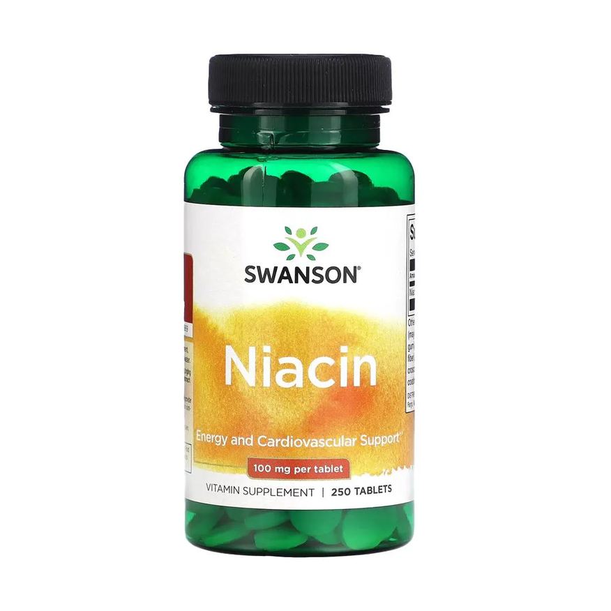 Swanson Niacina Vitamina B3 100mg 250 Tabs Importado