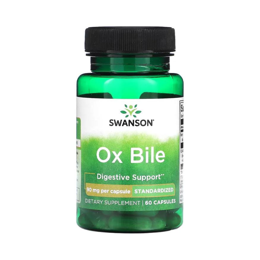 Swanson Bile de Boi Ox Bile 90mg Padronizado 60 Cápsulas