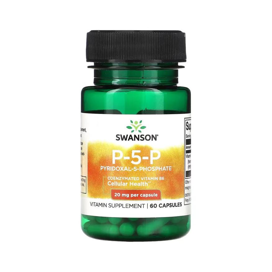 Swanson P-5-P Piridoxal-5-Fosfato 20mg 60 Cápsulas Importado