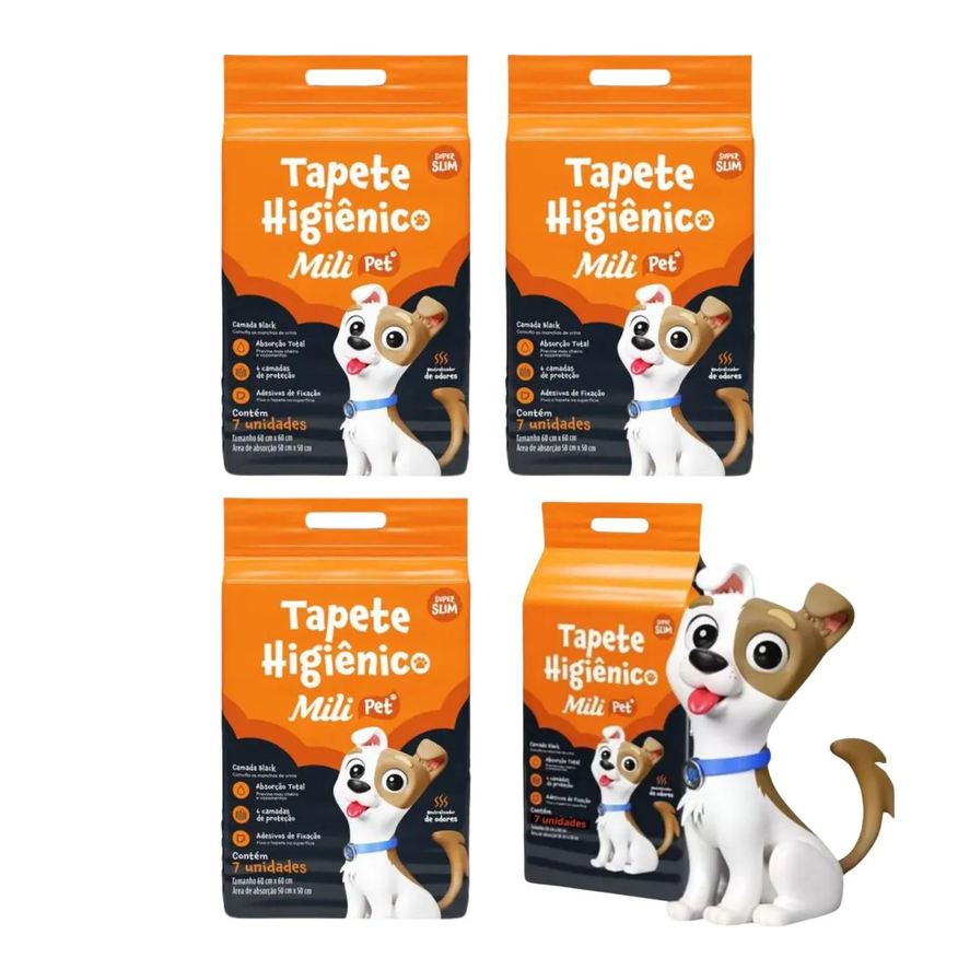 C4 Kit Tapete Higiênico C/ 7 Unidades - Mili Pet