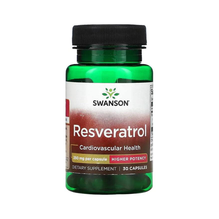 Swanson Resveratrol 250mg 30 Cápsulas Importado