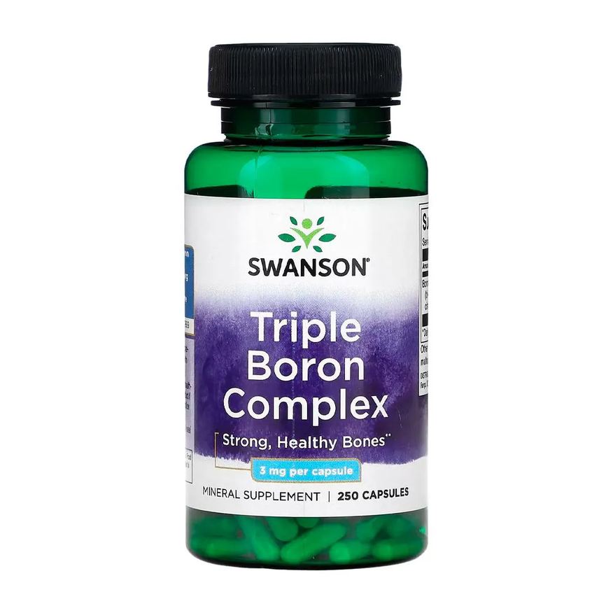 Swanson Complexo Triplo de Boro 3mg 250 Cápsulas Importado