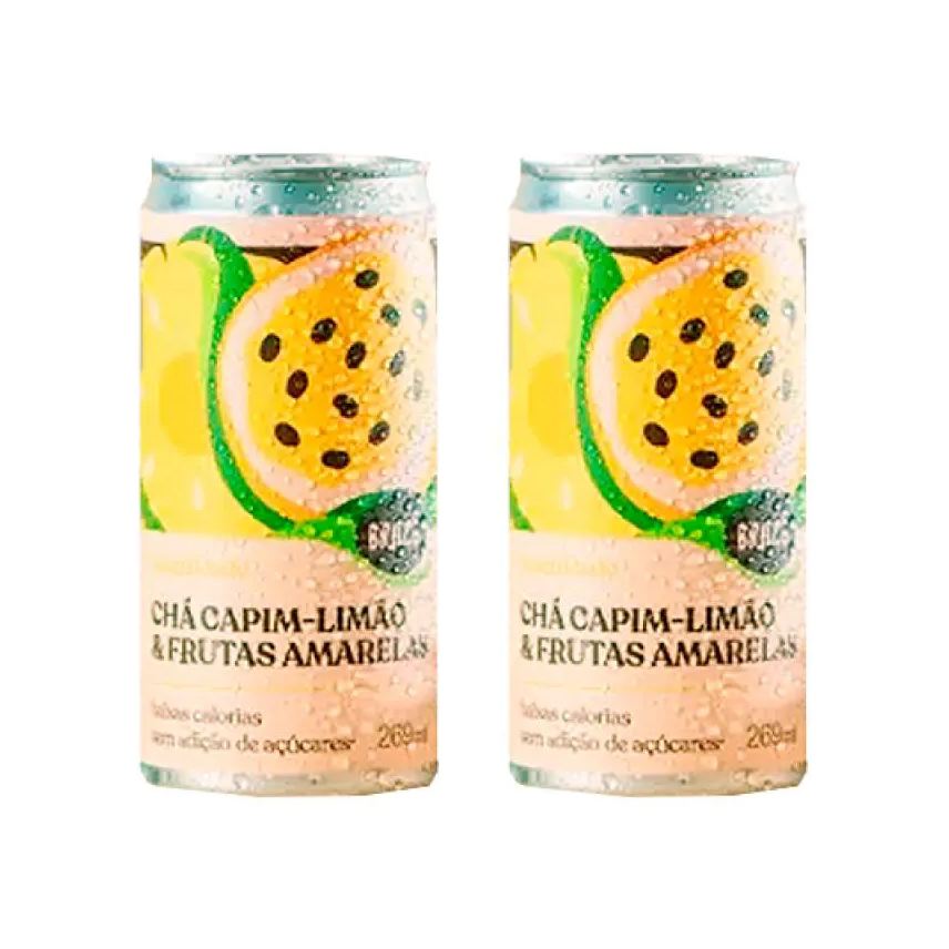 Brazô Kit 2x: Chá de Capim Limão com Frutas Amarelas Gaseificado 269ml