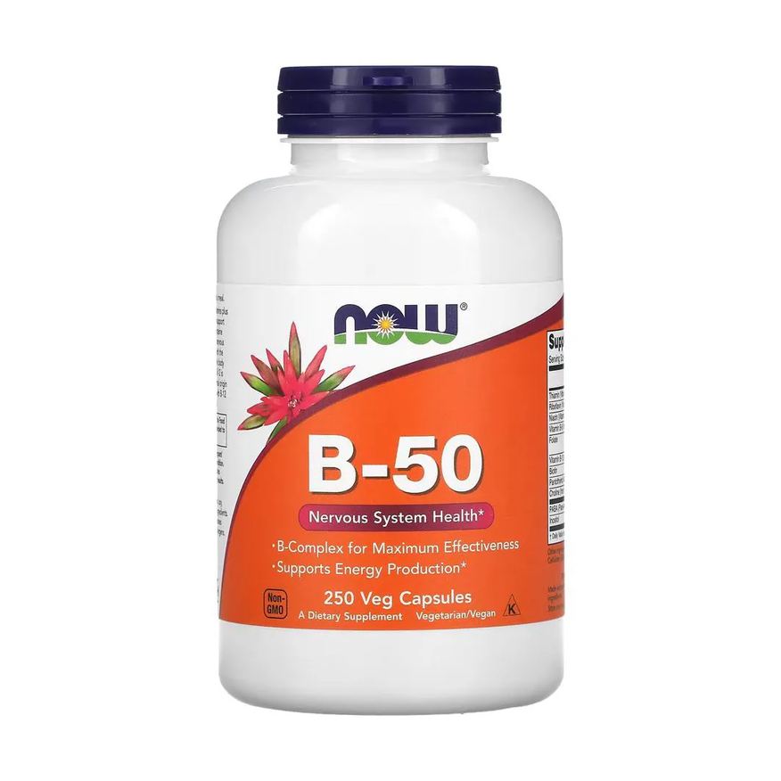 Now Foods Vitamina B 50mg Complex B 250 Veg Cápsulas Importado