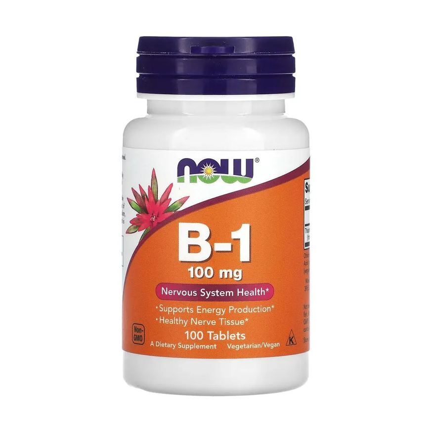 Now Foods Vitamina B-1 100mg 100 Veg Tablets Importado
