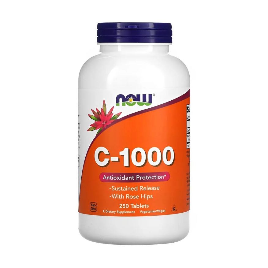Now Foods Vitamina C e Rosa Mosqueta 250 Tabs Importado