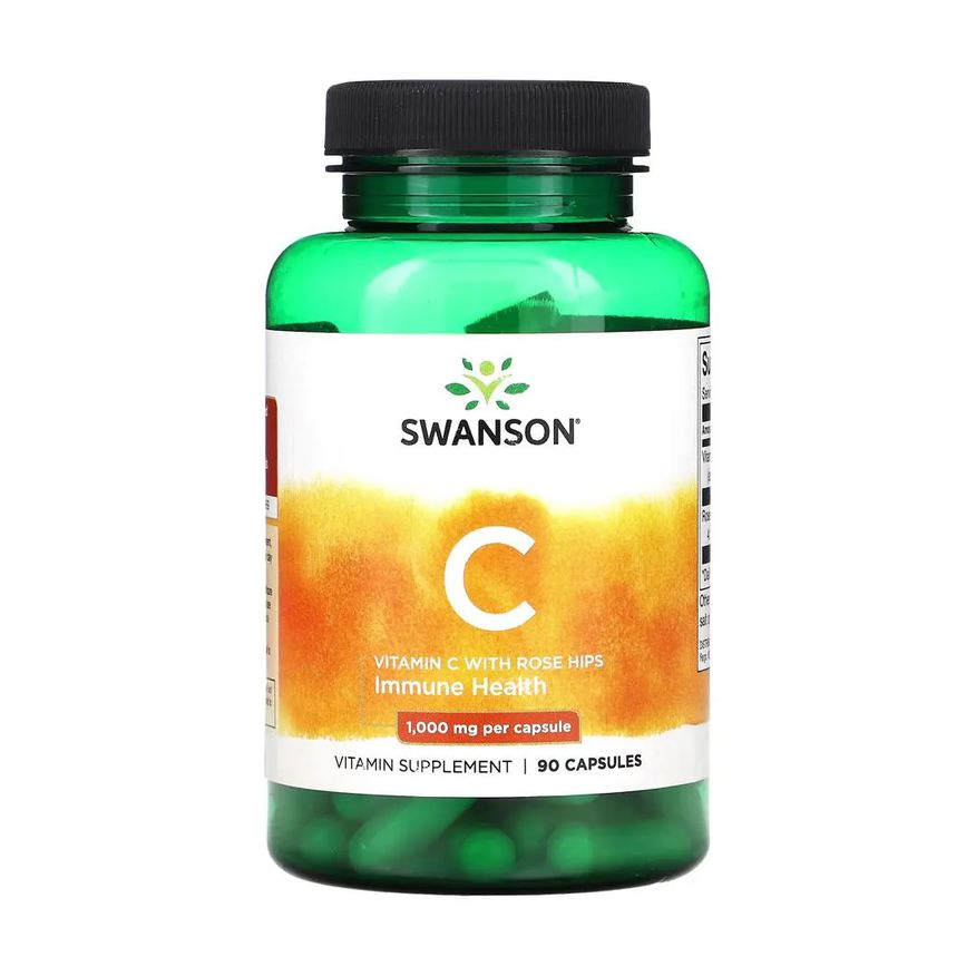 Swanson Vitamina C 1000mg Rosa Mosqueta 90Caps Importado