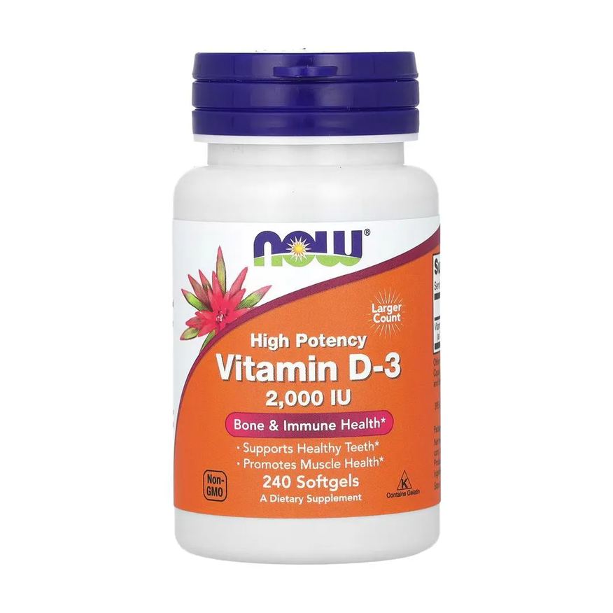 Now Foods Vitamina D3 2000 IU 240Sof Importado