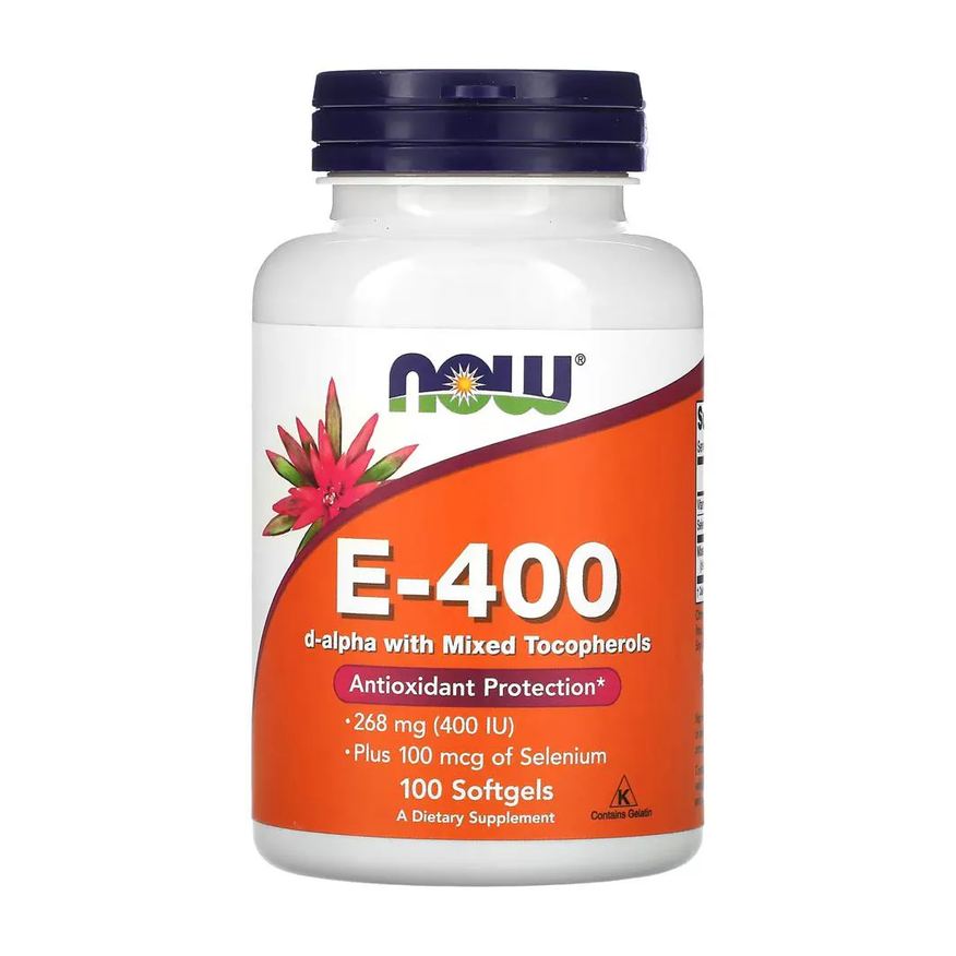 Now Foods Vitamina E 400UI 100 Softgels Importado