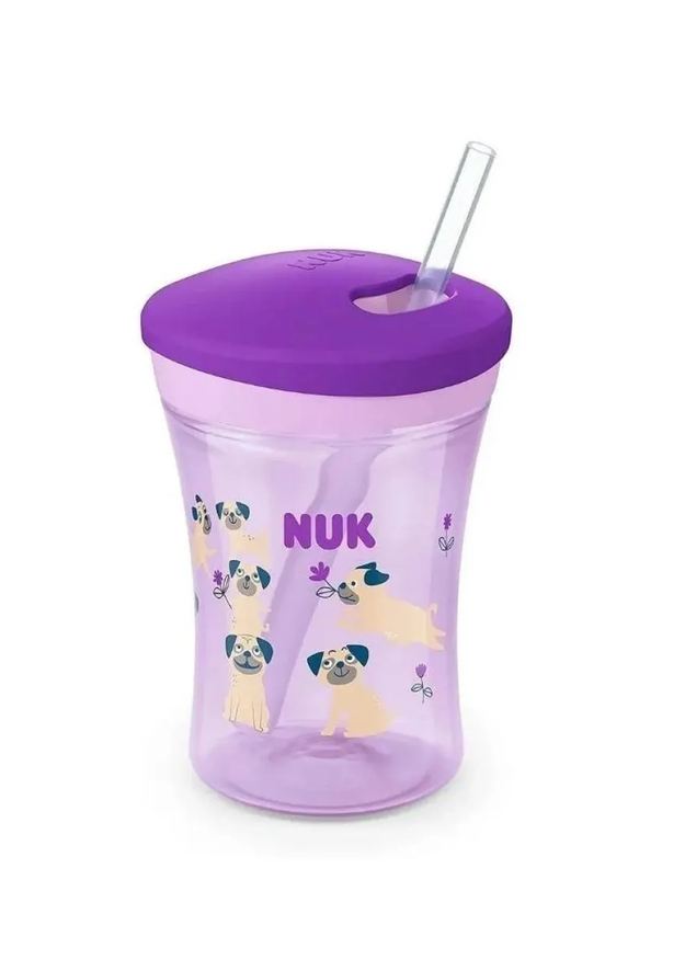 Nuk Copo Evolution Action C/Canudo 230ml +12M Lilás Animais