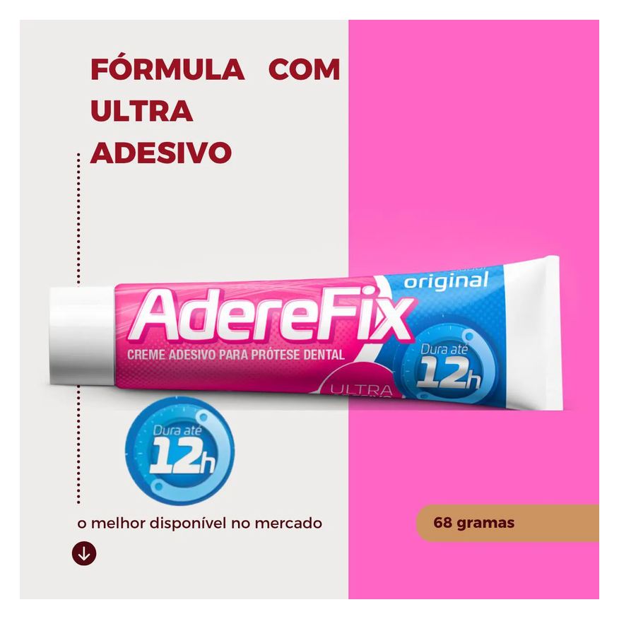 Creme Aderefix Fixador de Protese Dentaria Original 68g(para Dentadura)