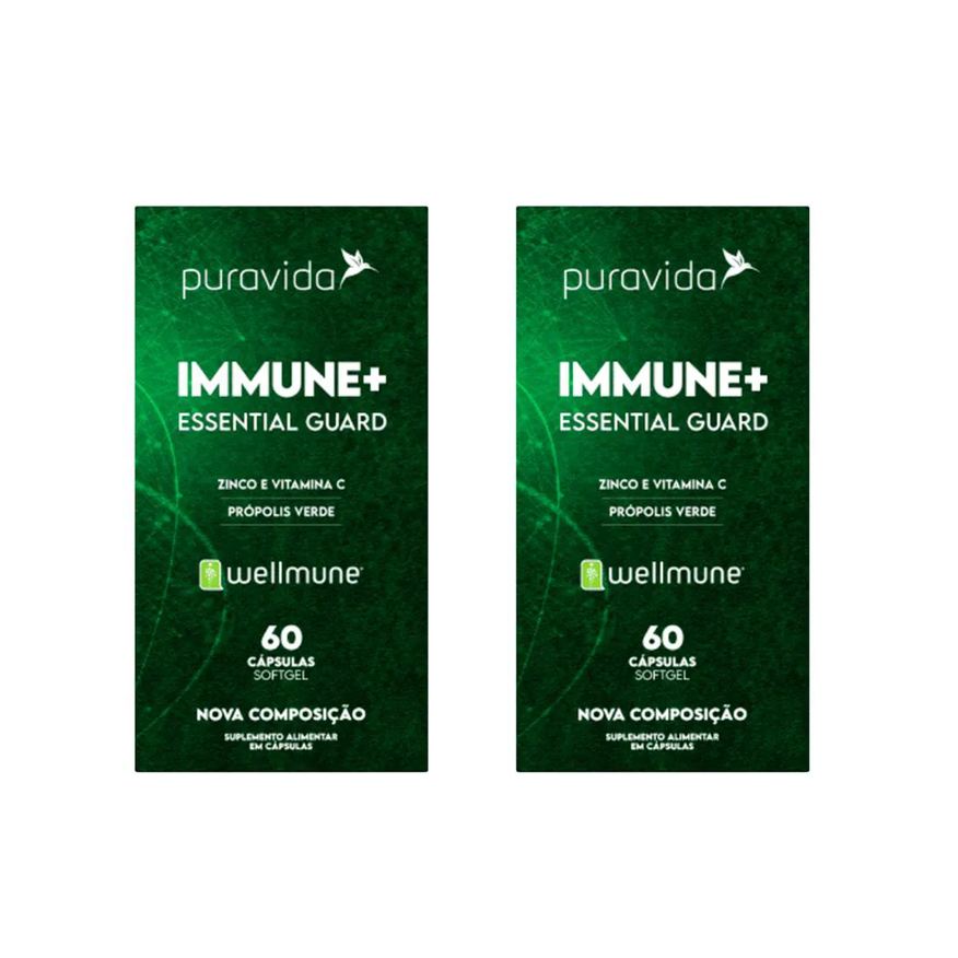 Puravida Kit 2 Immune+ Essential Guard Imunidade - 60 cápsulas