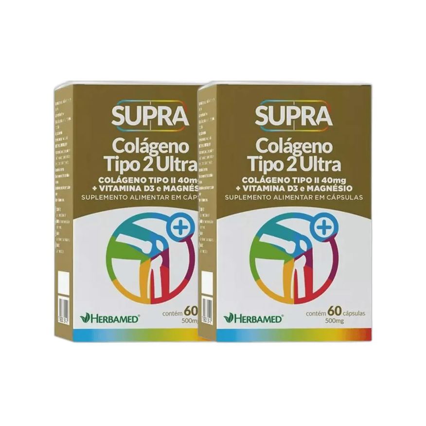 Herbamed Kit 2x Vitamina Supra Colágeno Tipo Ii 40mg 60 Cápsulas