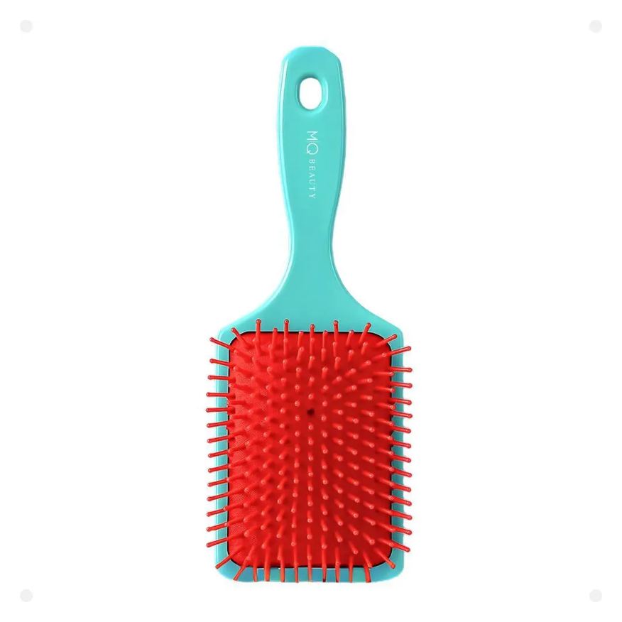 Mq Hair Escova Raquete Grande Mq Beauty Macarron Collection Verde Água