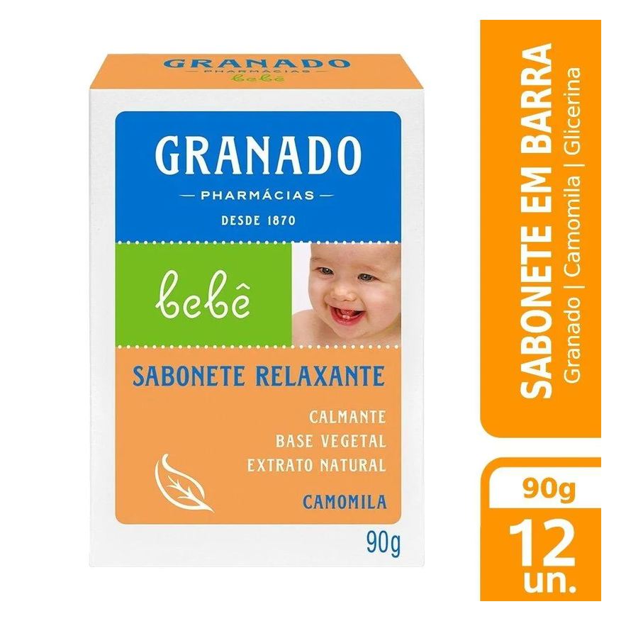 Granado Sabonete 90g Glicerina Bebê Camomila -embalagem com 12 unidades